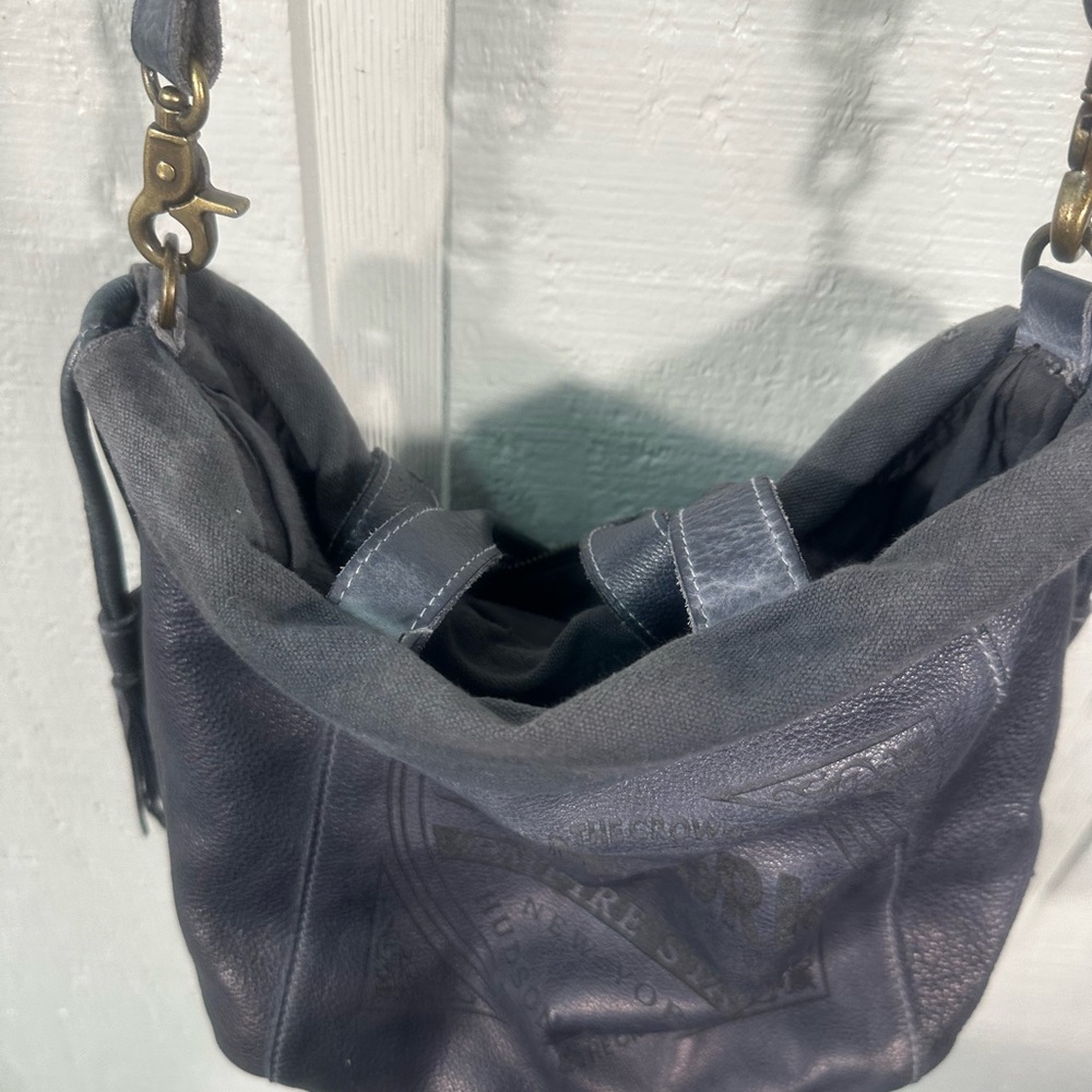 Hudson and Kings Stuyvesant Medium Bucket Bag in Persian Blue EUC - Picture 6 of 16